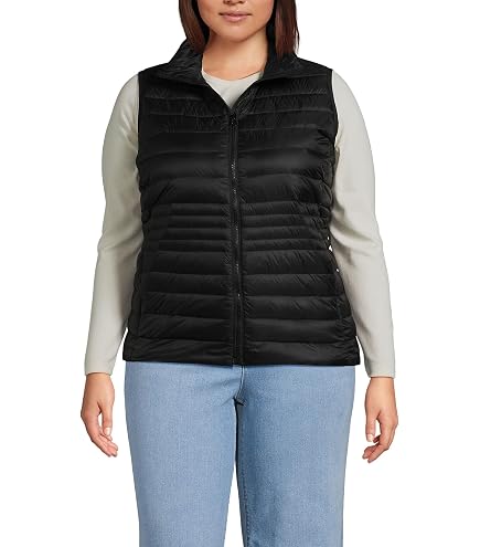 Lands' End Women's Wanderweight Reversible Packable Down Vest